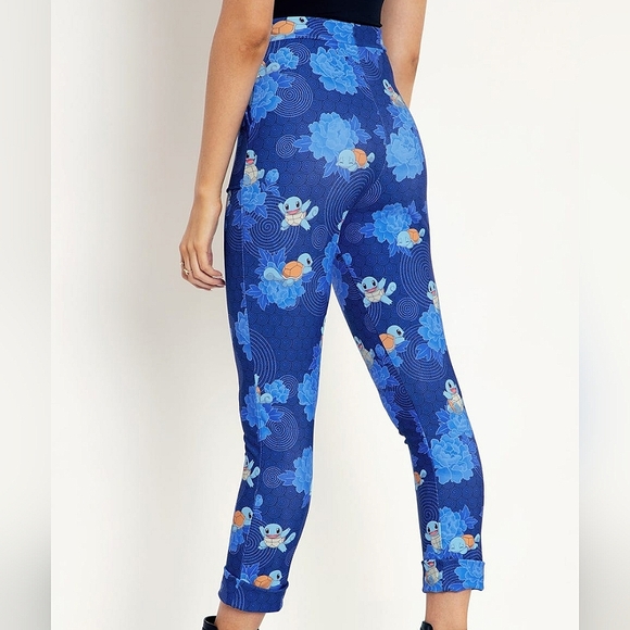 Blackmilk Pokemon Blue Squirtle Flowers Cuffed Pants Size XXL - Picture 4 of 14